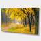 Designart - Bright Yellow Autumn Forest - Landscape Photo Canvas Art Print
